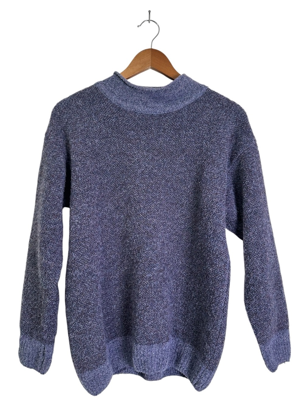 Kerry Woollen Mills Celtic S Blue Purple Lambswool Crew Neck Sweater